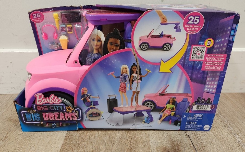 Barbie New Big City, Big Dreams Transforming Vehicle Playset, Gift For 3-7 Years-image