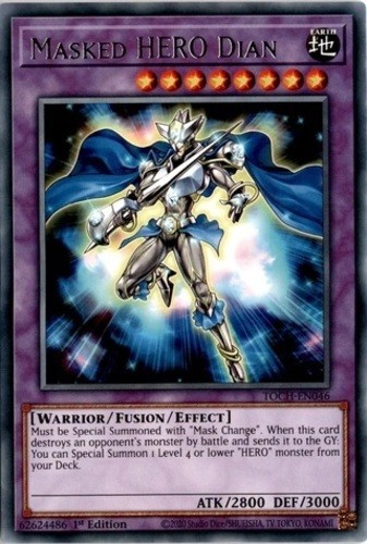 Masked HERO Dian TOCH-EN046 1st Edition Rare Near Mint TCG Card
