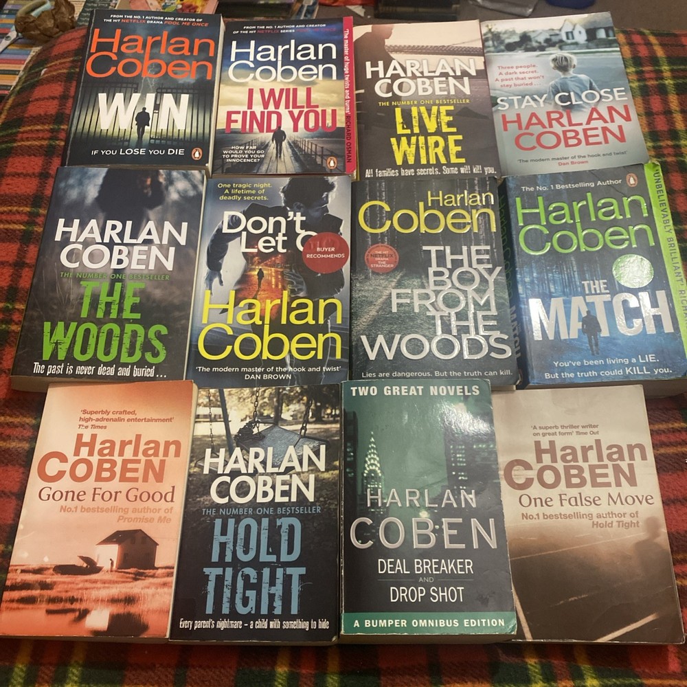 12x Harlan Coben Book Bundle Paperback Crime/Thriller/Suspense/Detective📘