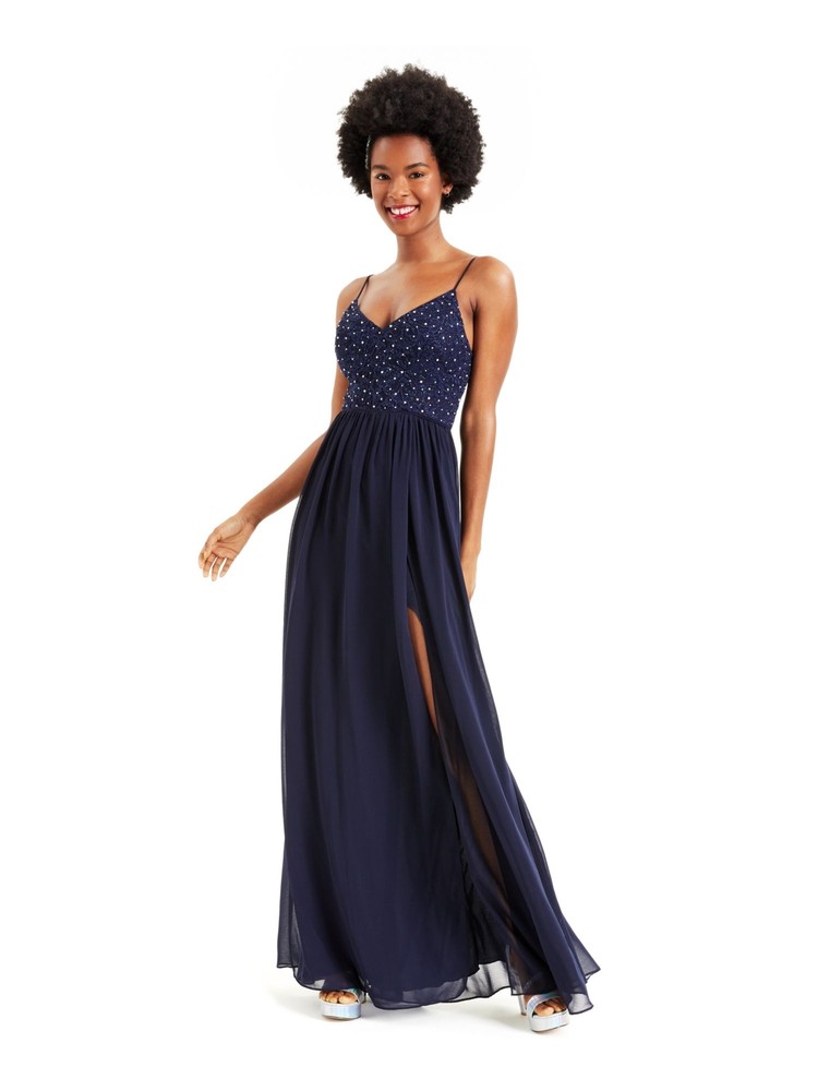 Elegant CITY STUDIO Womens Spaghetti Strap Empire Waist Evening Gown