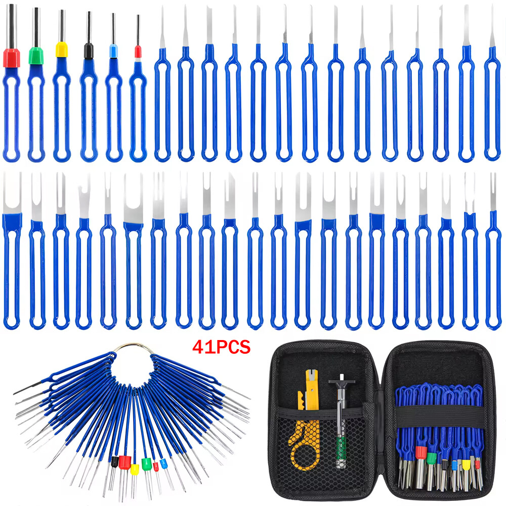 Pin Extractor Tool Terminal Ejector Connector Removal Kit w/ Protective Bag 41x