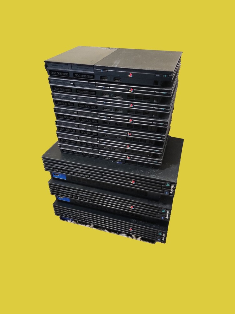 10 PS2 Consoles PAL Bundle – 3 Fat & 7 Slim – Untested