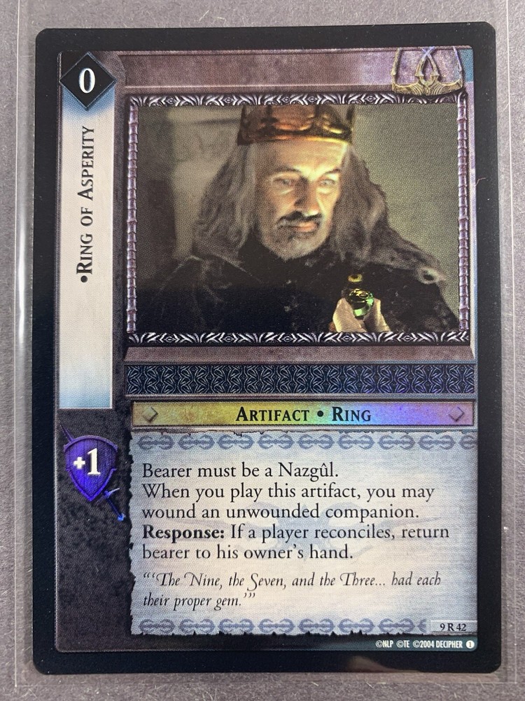 Decipher Lord of the Rings TCG FOIL - Ring of Asperity - Never Played