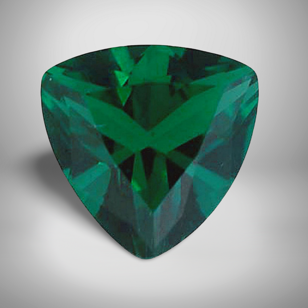 Vivid 0.61 Ct Emerald Trillion Cut Gemstone 6mm Precious Jewelry
