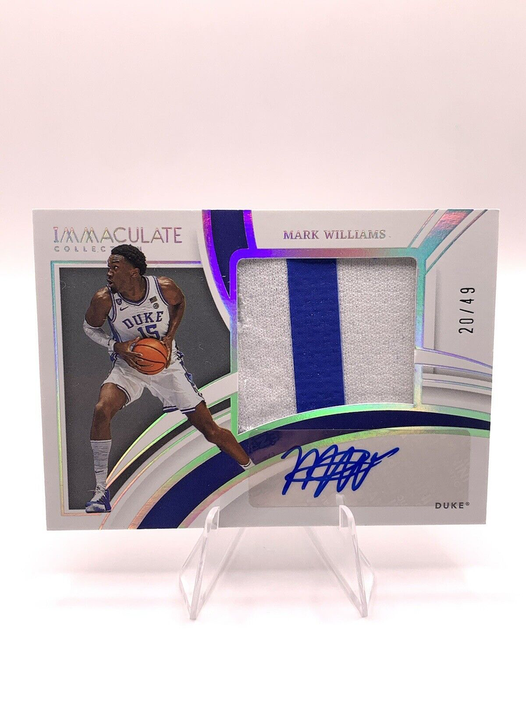 2022-23 Immaculate Collection Collegiate Mark Williams RPA Auto /49 #PP-MWI Duke