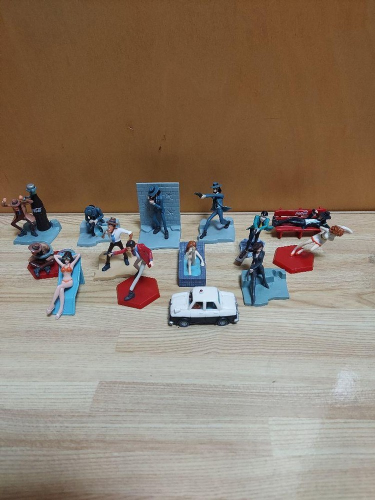 Lupin Figure Lot of set Zenigata Daisuke Goemon Fujiko Coca-Cola No box