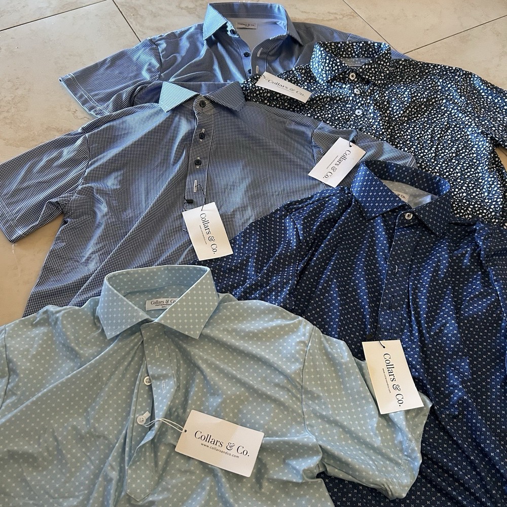 Collars & Co Shirt Mens Size Small S Lot of 5 Dress Collar Polo Button