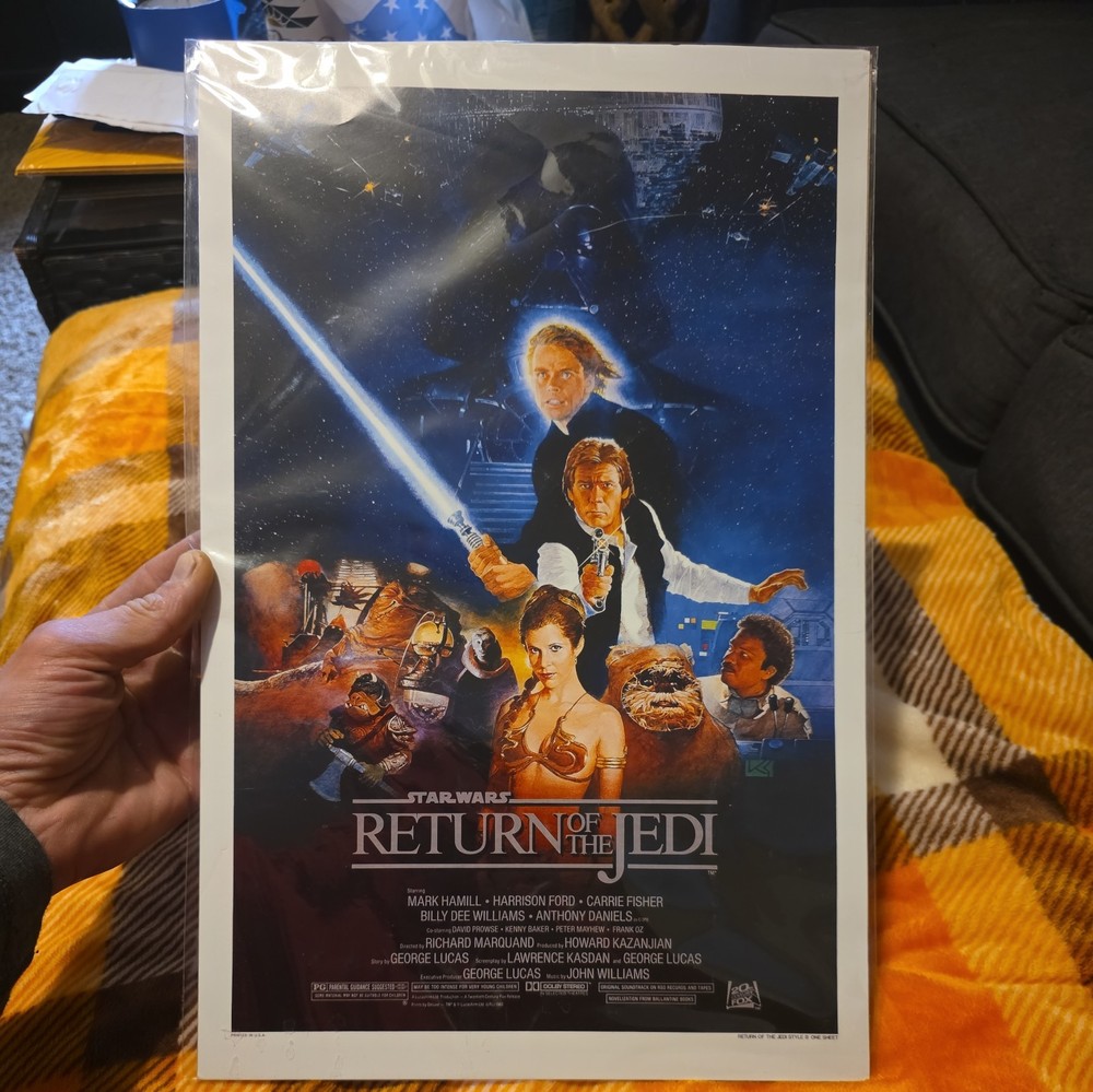RETURN OF THE JEDI 💥 CineMasterpieces STAR WARS ORIGINAL INTL MOVIE POSTER 1983