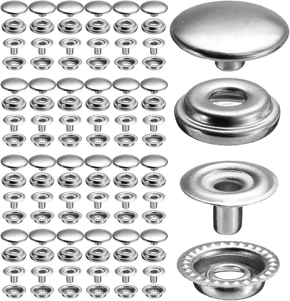 108PCS 15mm Marine-Grade Stainless Steel Snap Fasteners for Boat Canvas Line 24