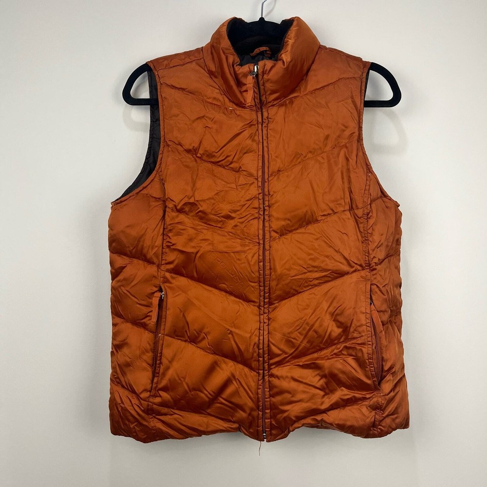 Eddie Bauer Medium Down Vest with Zipper Front Pockets Goose-Filled Warmth