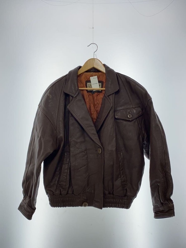 Leather Jacket Blouson/L/Cowhide/Blk 3464