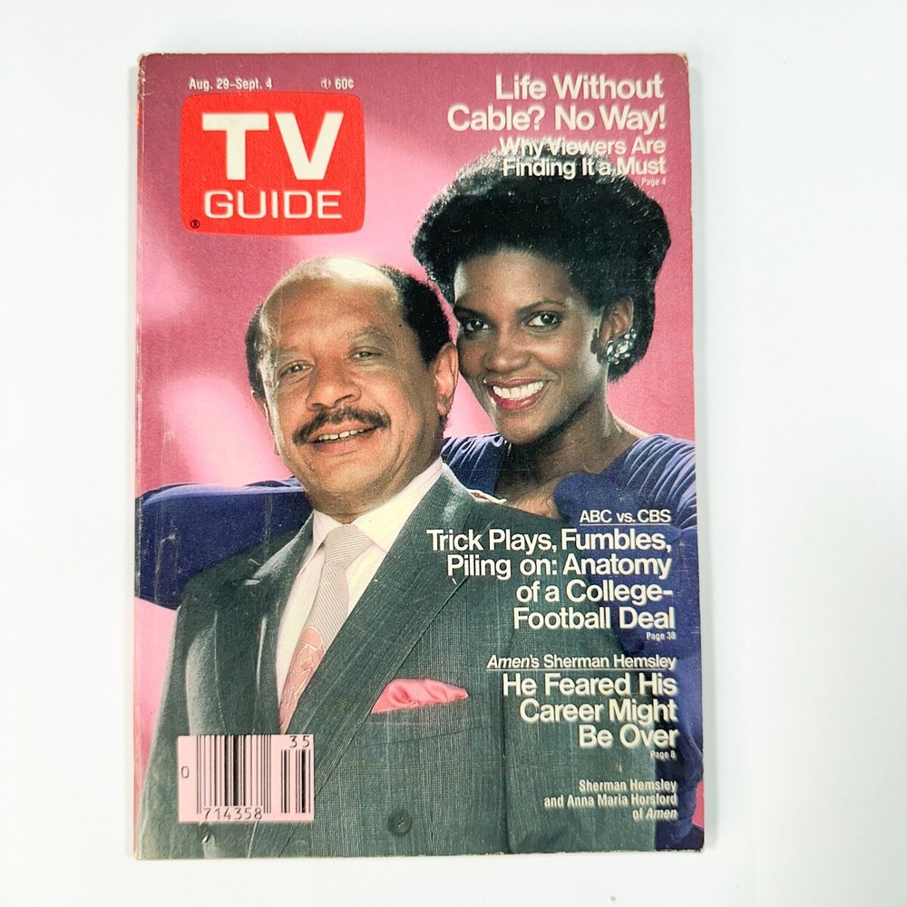 TV GUIDE Aug 29 1987 Ed SHERMAN HEMSLEY Anna Maria Horsford of AMEN