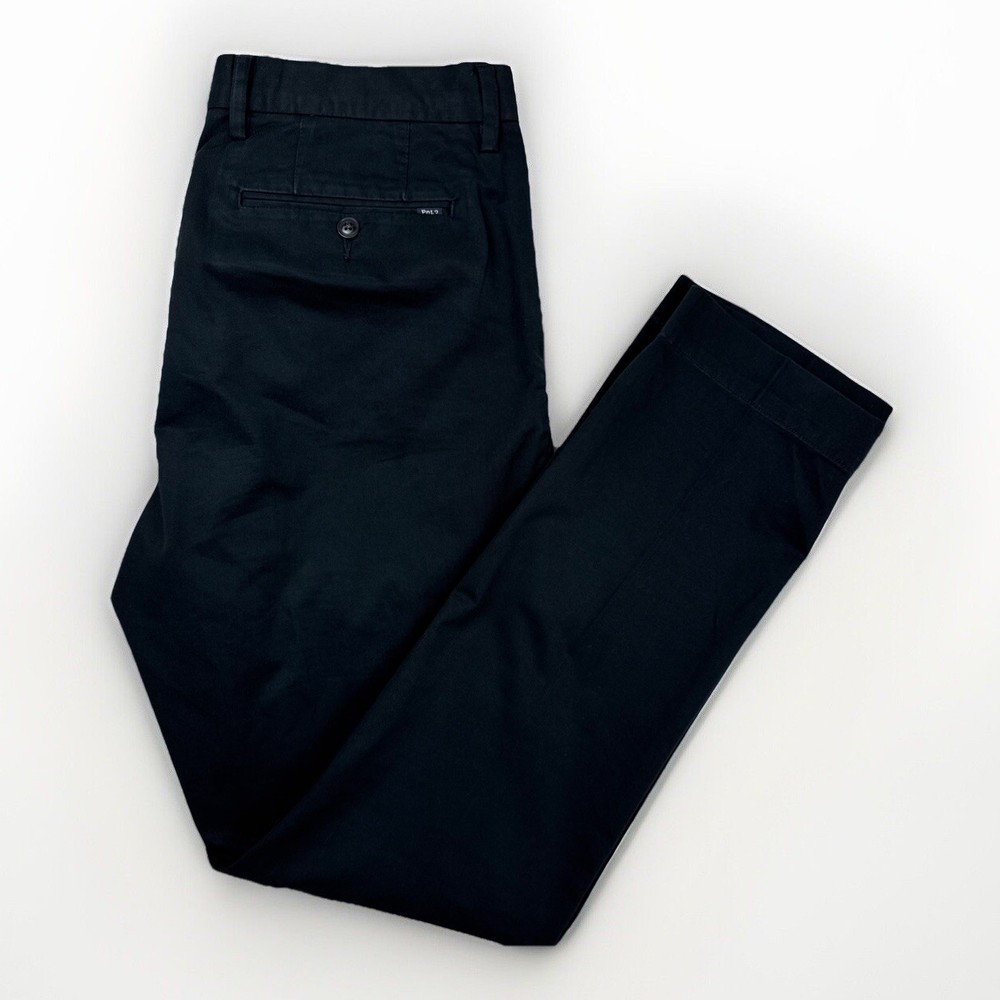 Polo Ralph Lauren Pants Men 33x32 Trousers Black Chino Flat Stretch Slim Fit