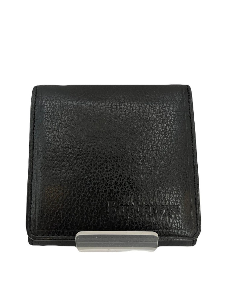 Burberry Coin Wallet Leather Black USED D0728-30