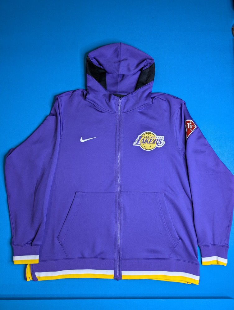 Nike Dri-Fit Los Angeles Lakers 75th Anniversary Showtime Full-Zip Hoodie 2XL