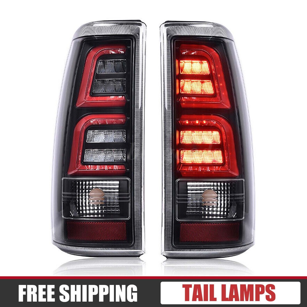 1999-2006 Chevy Silverado GMC Sierra Black Smoke LED Tail Lights