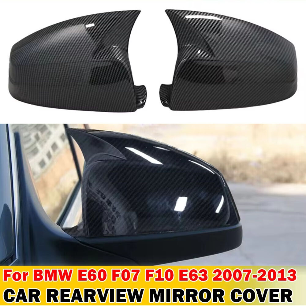 For BMW 5 6 7 Series F07 F10 F11 F13 2x Rearview Side Mirror Cover Wing Cap Trim
