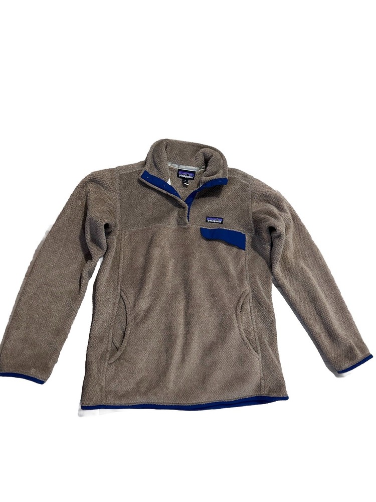 Patagonia Re-Tool Snap-T Fleece Pullover Size M Brown Polartec EUC