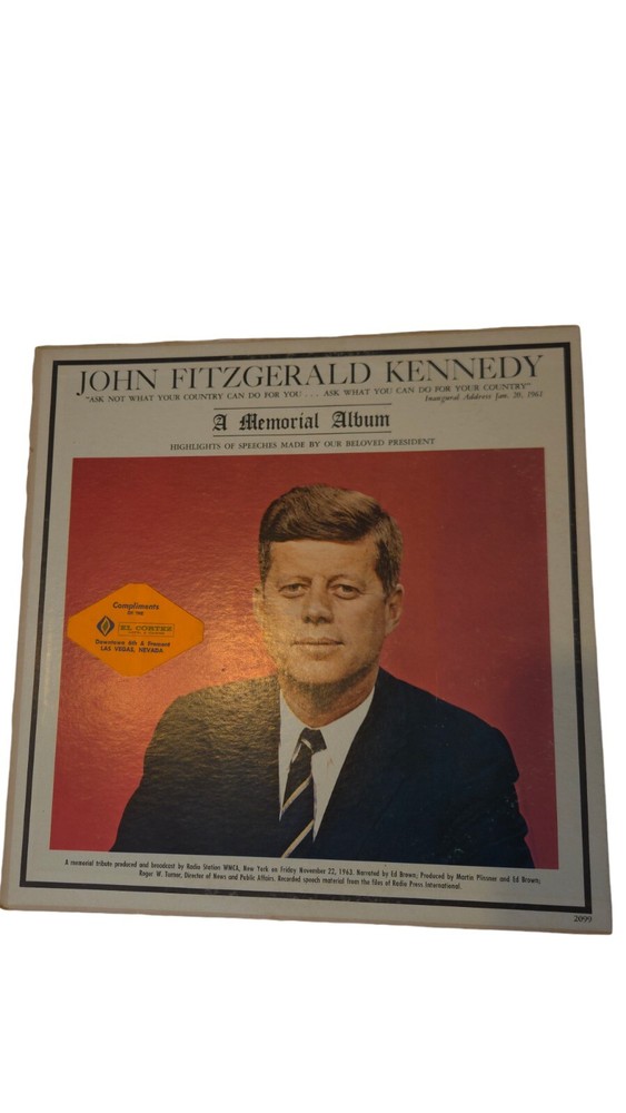 John Fitzgerald Kennedy JFK A Memorial Album LP Speeches 1963 Historic Sealed