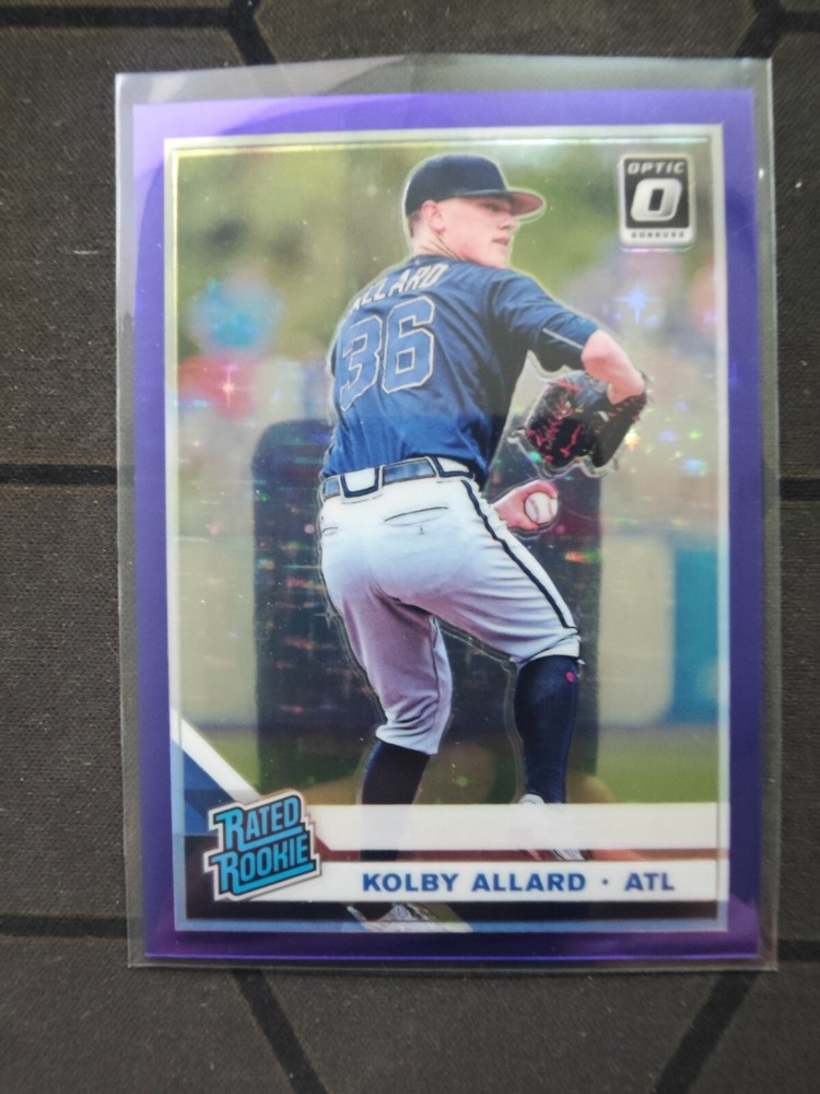 2019 Panini Donruss Optic Purple Prizm Rated Rookie Kolby Allard 32/125