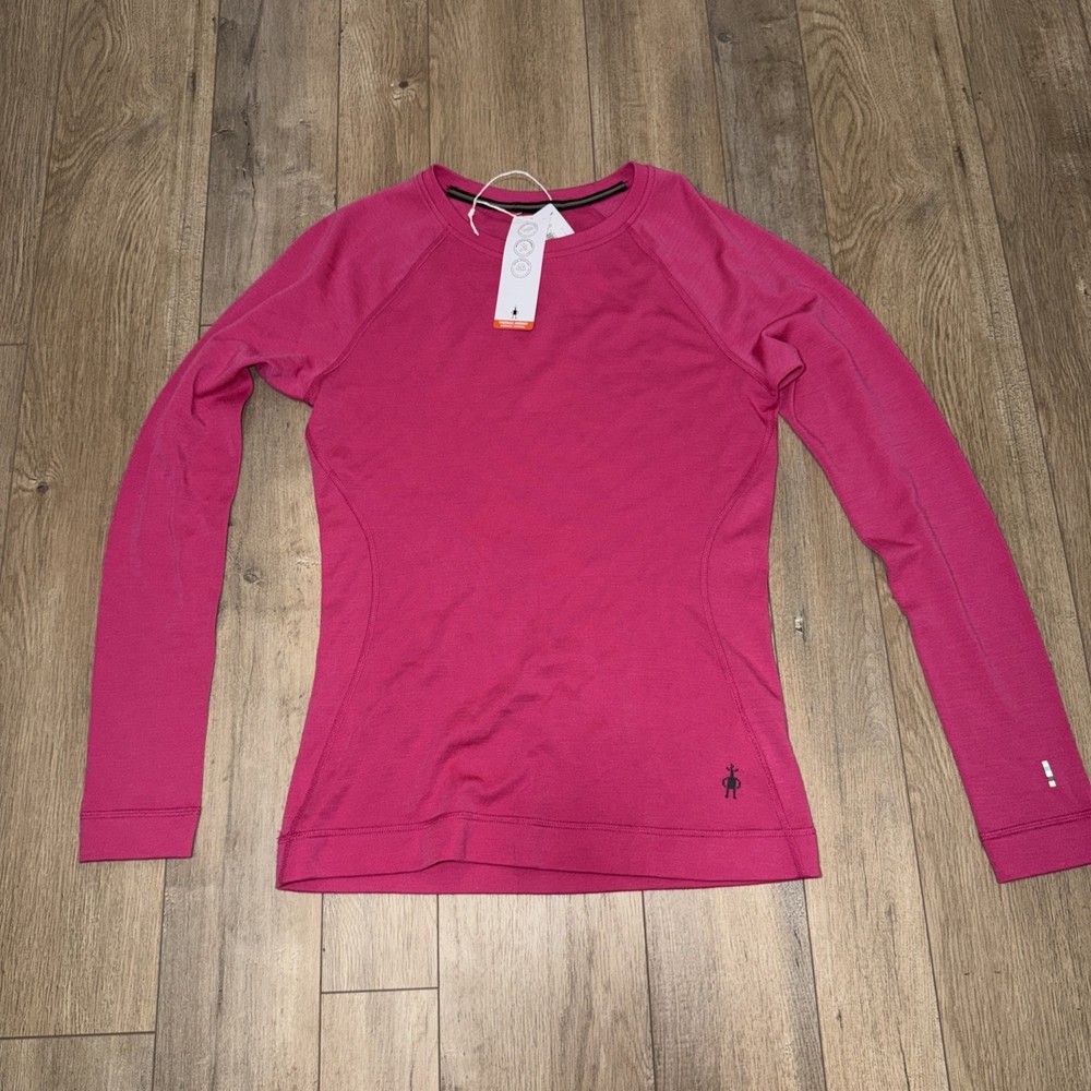 $115 Smartwool Women's Merino Base Layer  - Power Pink- Medium See Details