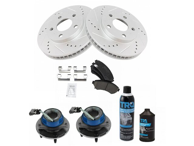 Front Brake Pad and Rotor and Wheel Hub Kit fits Silhouette 1997-2004 FWD 12ZNQJ