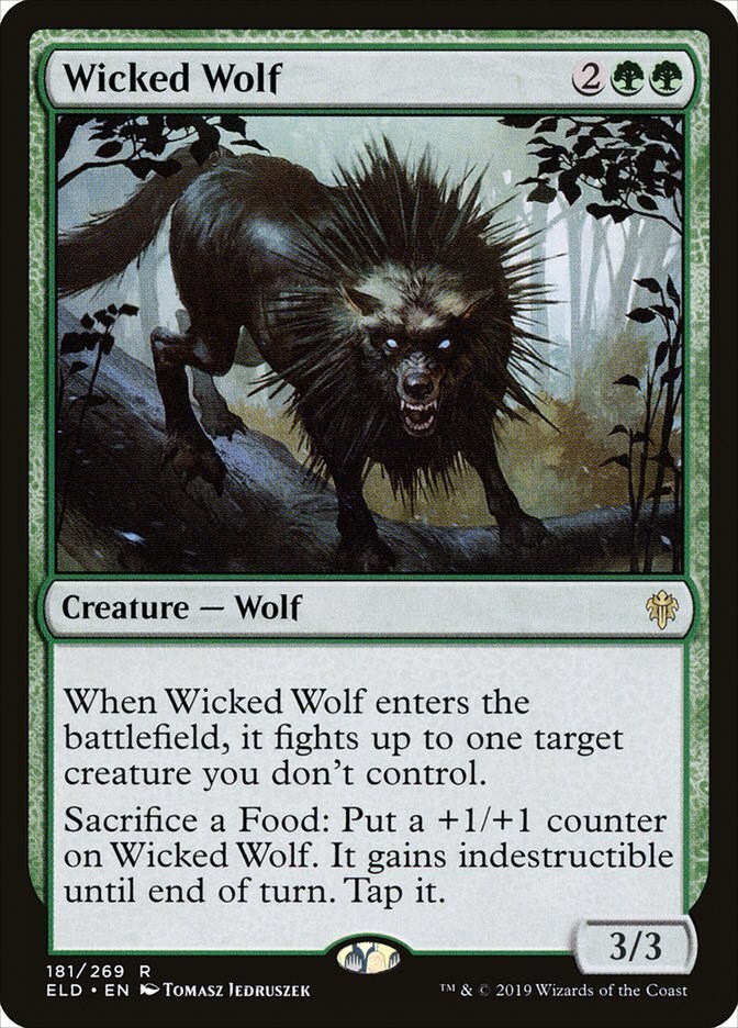 Wicked Wolf Throne of Eldraine Foil