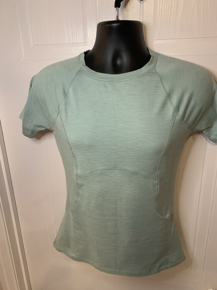 Spyder Active Women's Short Sleeve Workout Top Mint Green, Size Small