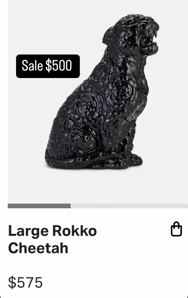 VERSACE CHEETAH TIGER FIGURINE  LUXURY GIFT NEW SALE