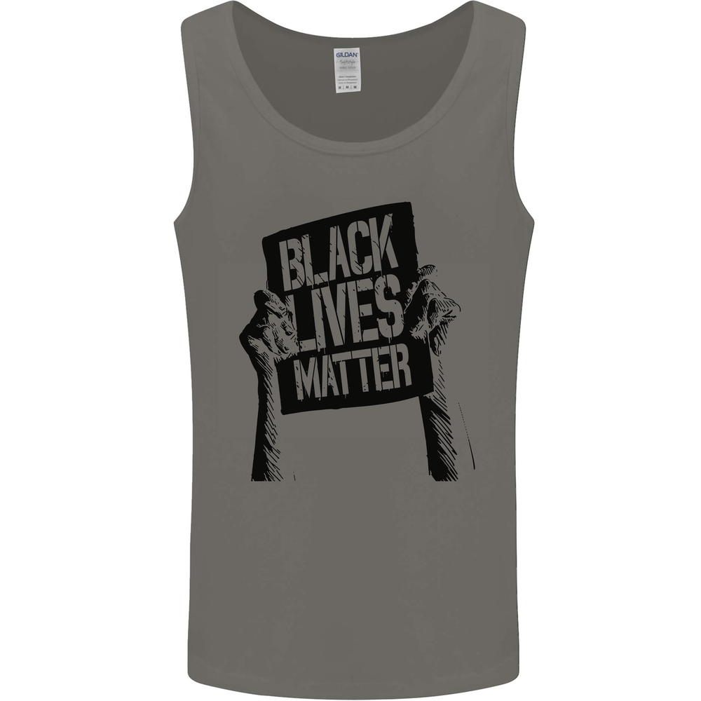 Black Lives Matter Sign Racial Equality Mens Vest Tank Top