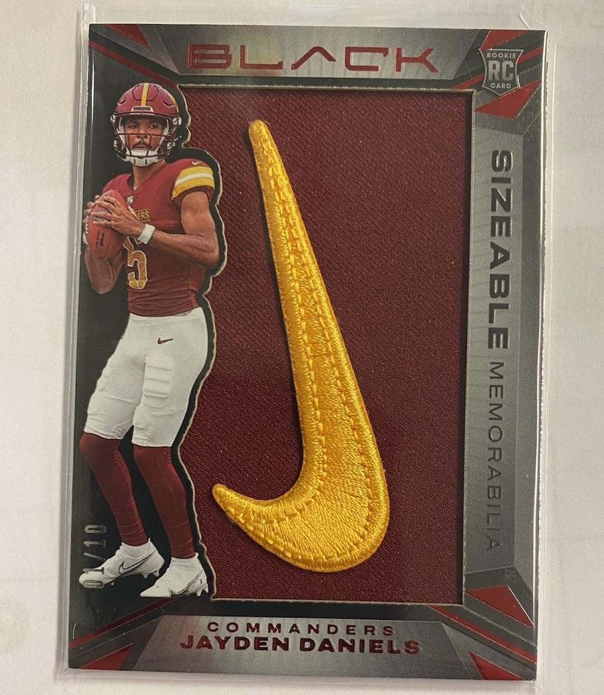 Jayden Daniels Panini Black Full Nike Swoosh  Washington Commanders #/10