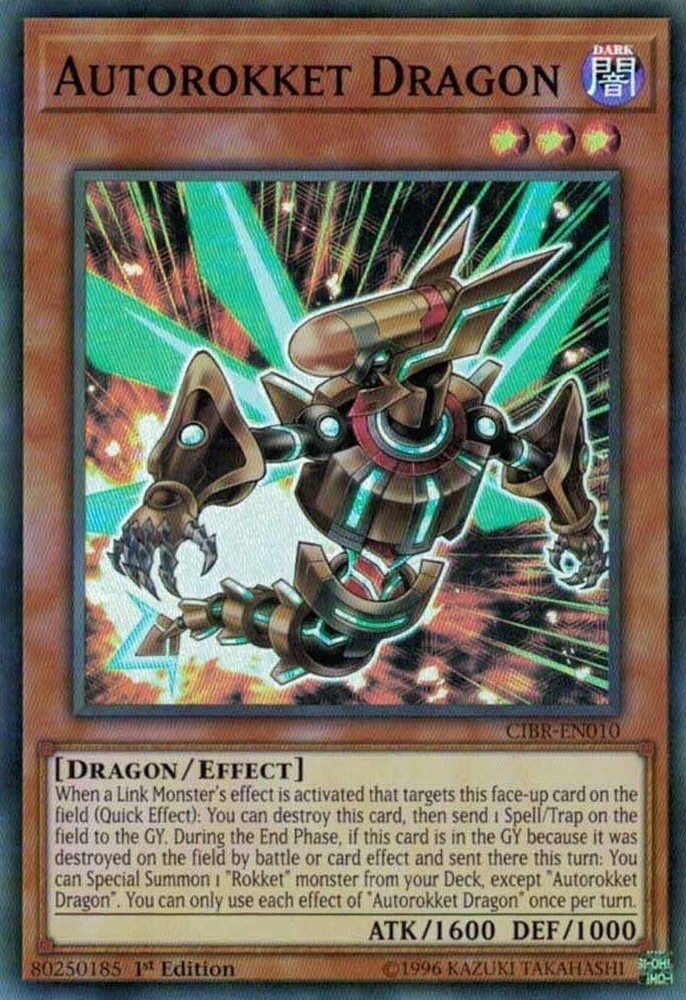Autorokket Dragon CIBR-EN010 Super Rare 1st Edition Near Mint Yugioh Card