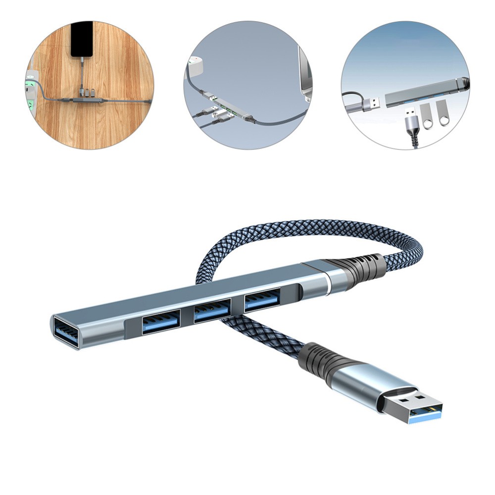 Ultra-Slim Multi-Port USB Laptop Data Transfer Adapter