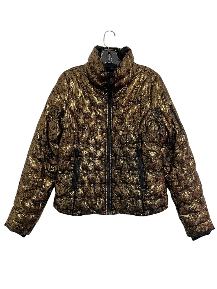 The North Face Womens Holladown Puffer Jacket in Distressed Gold Size M