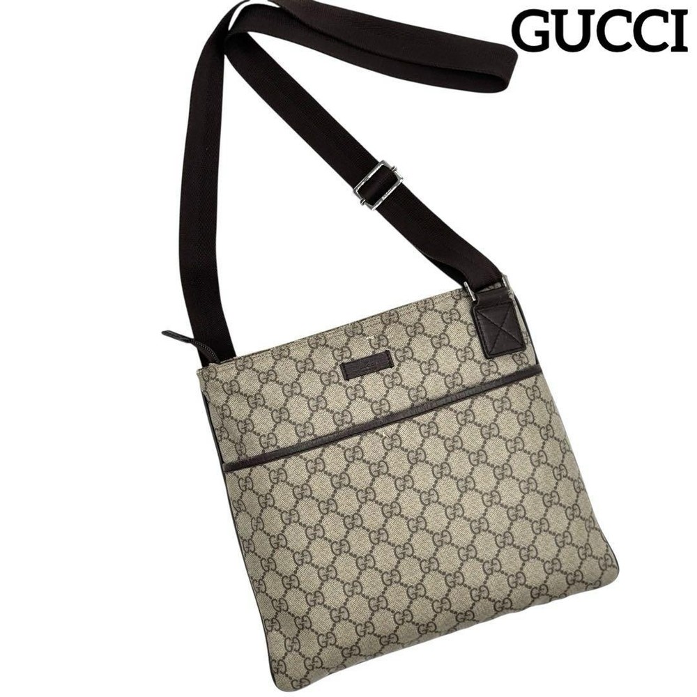 Gucci GG Supreme Monogram Canvas Crossbody Shoulder Bag New