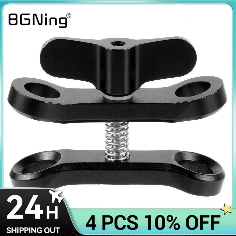 BGNING Butterfly Clip Diving Clamp Light Ball Head Tripod Adapter for GoPro