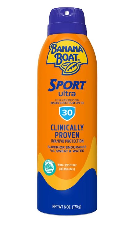 Banana Boat Sport Ultra SPF 30 Sunscreen Spray 6oz Water Resistant Exp 04/2026
