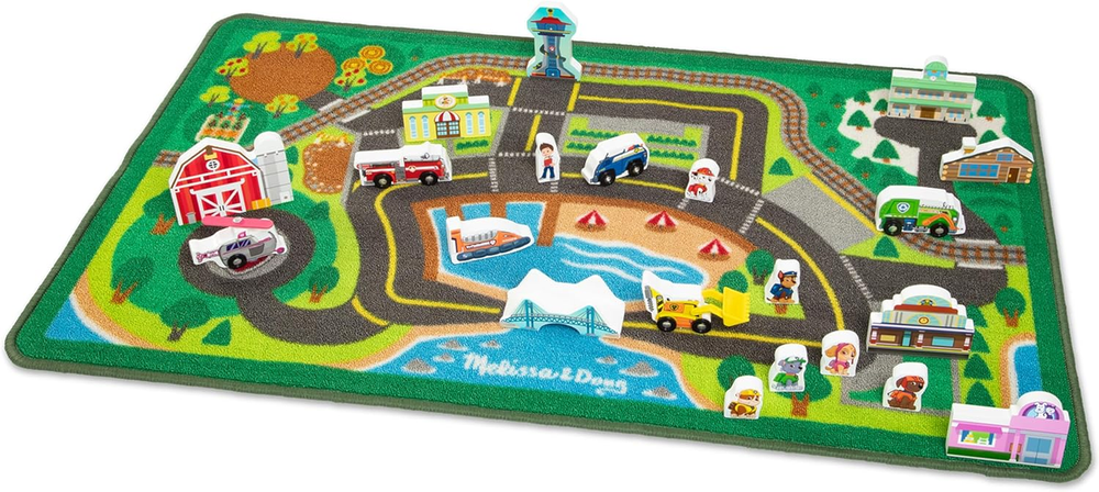 PAW Patrol Activity Rug - Adventure Bay (22 Pieces) PAW Patrol Town Mat with ...