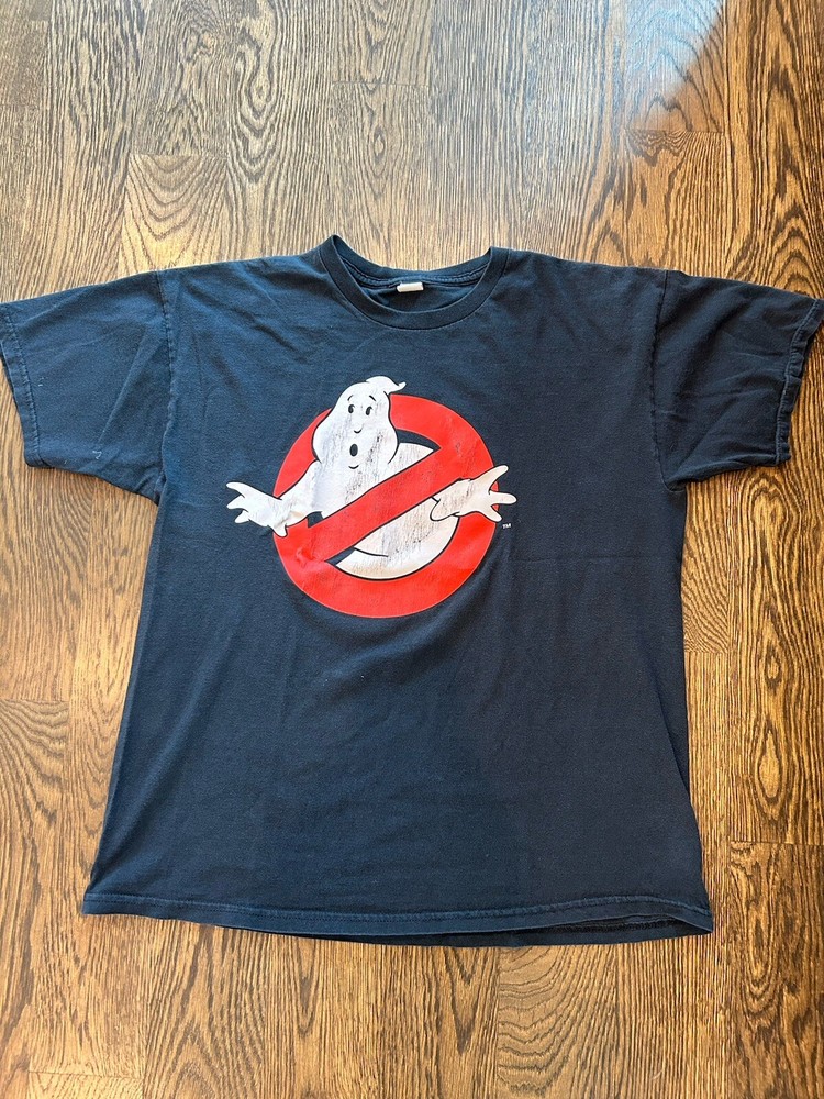 Vintage Men’s Large Ghostbusters Movie Promo Black Tshirt