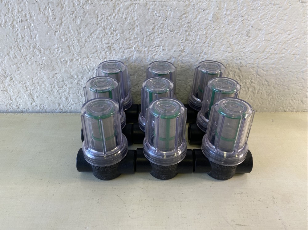 9 Spraying System 1/2 Inch Inline Wire Mesh Strainers Bulk Lot
