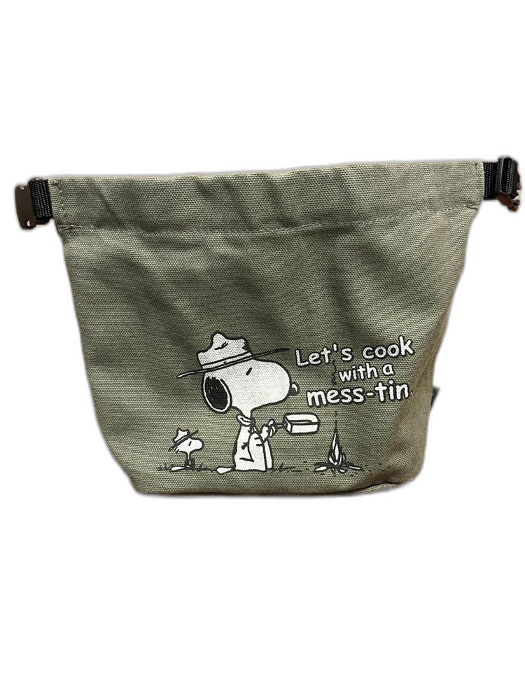 ducknot Snoopy Mess Tin Buckle Case Khaki