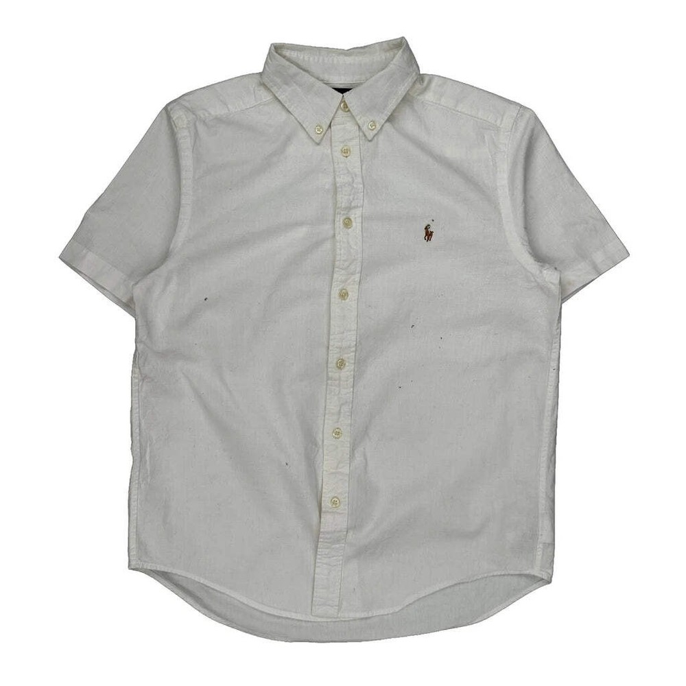 Age 14-16 Polo By Ralph Lauren Short Sleeve Shirt - Large White Cotton