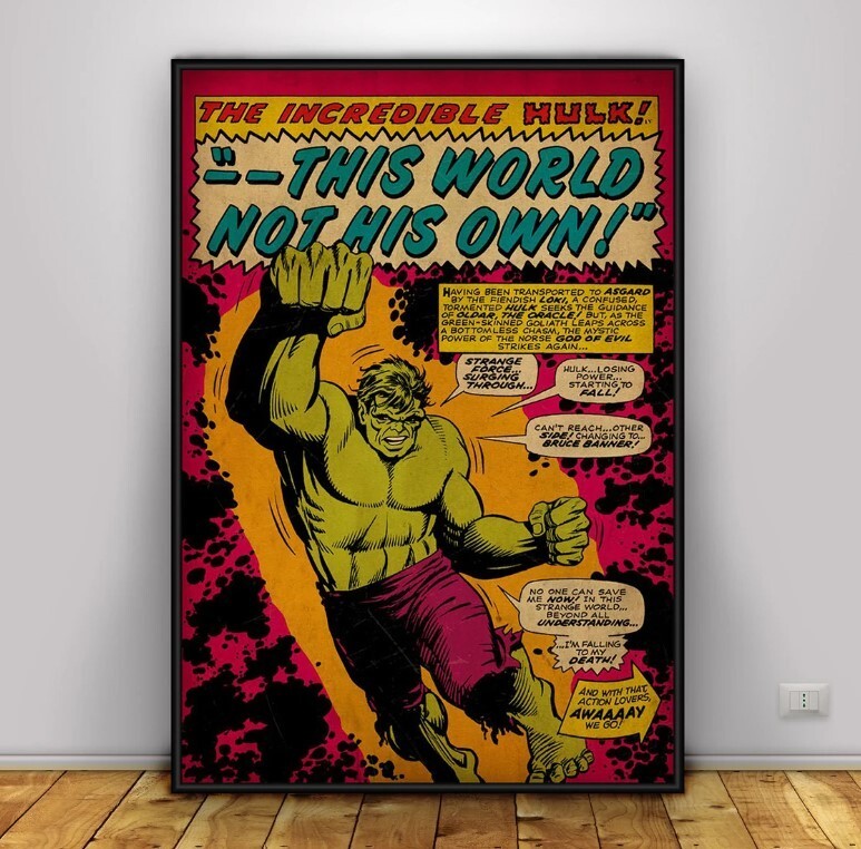 Old Marvel Movie Comic Book CoversPoster | Wall Art | Wall Prints 10