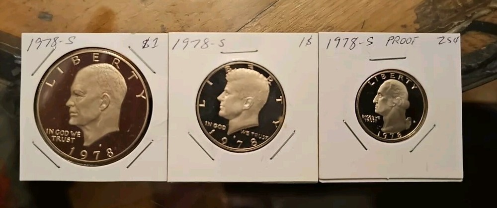 Lot Of 3 1978-S Clad Proof Coins