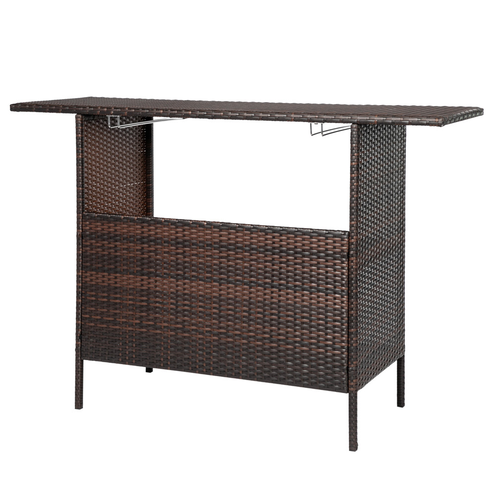 Stylish Brown Gradient Bar Table Modern Design Home Furniture