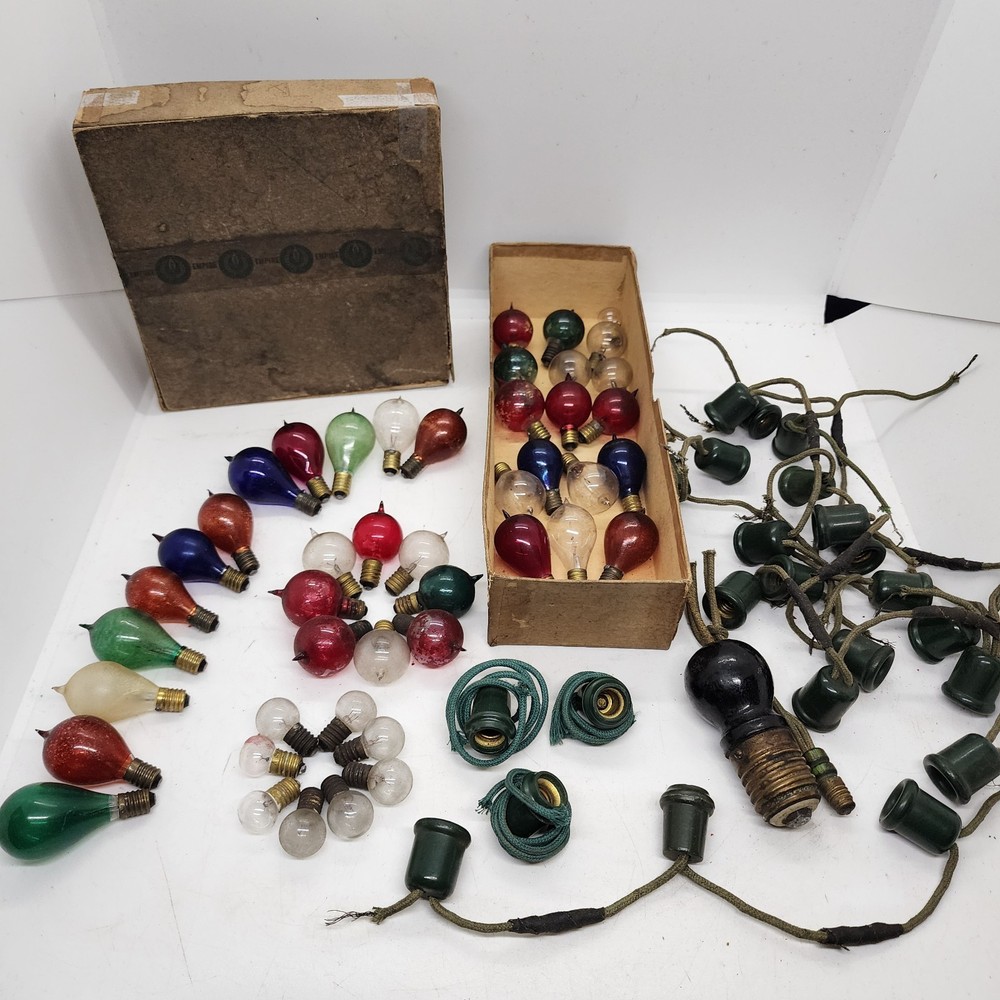 Antique Christmas Tree Light Bulbs 45pcs C6 Carbon Exhaust Tip +more FRANCO BATT
