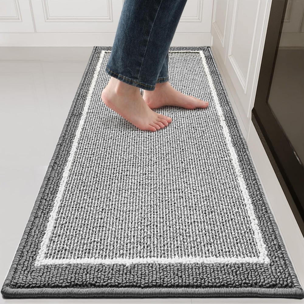 Kitchen Runner Rugs Non Slip Washable Long Kitchen Rugs Absorbent Dirt Resist...