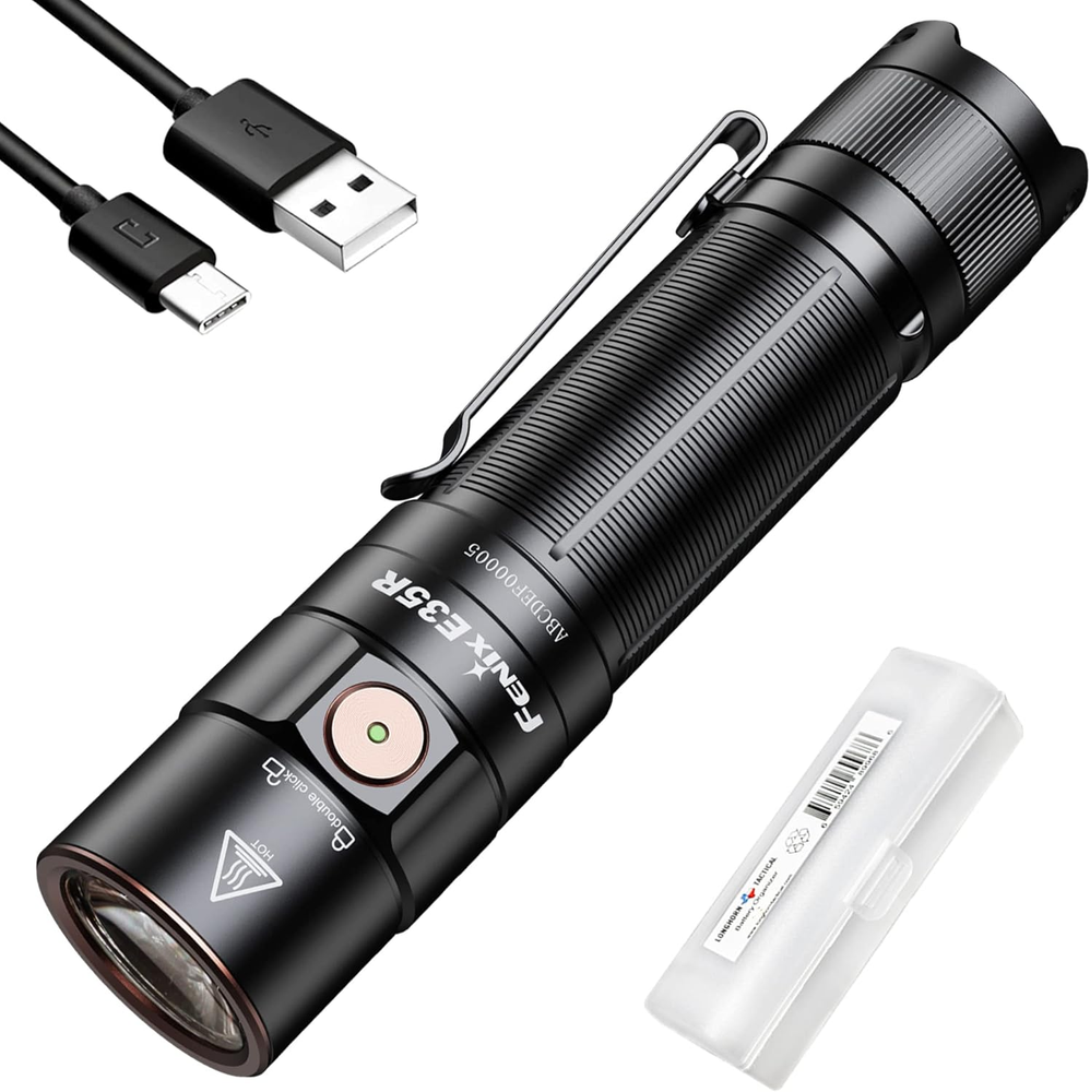 E35R EDC Flashlight 3100 Lumens USB-C Rechargeable High Performance Light