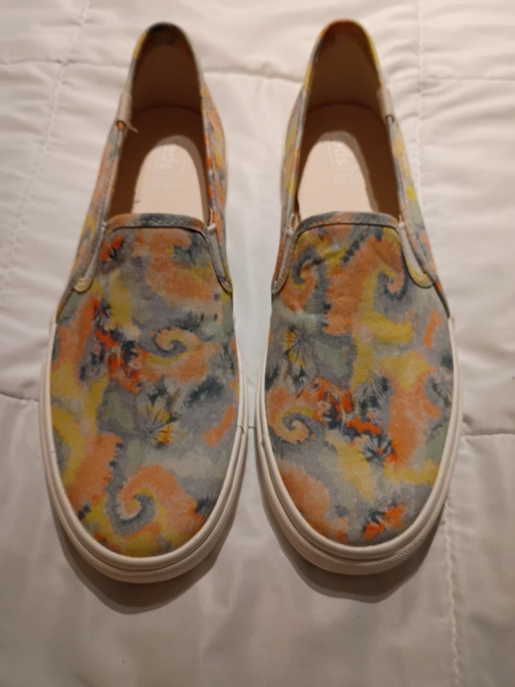 Women's Keds Dream Foam Slip Ons.  Tie Dye.  Size 8.5