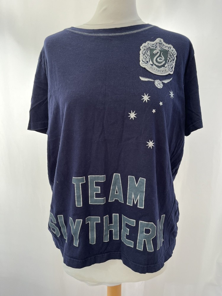 Slytherin Harry Potter Womens Navy Pajama Top Size 18 T-shirt